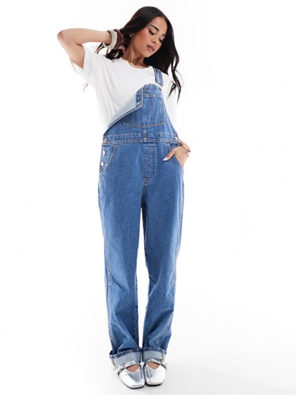 vintage revolt Classic Light Blue Denim Women's Overalls